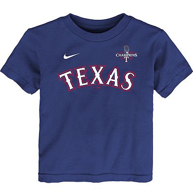 Toddler Nike Marcus Semien Royal Texas Rangers 2023 World Series Champions Name & Number T-Shirt