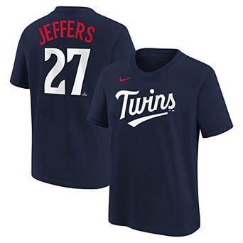 Youth Nike Ryan Jeffers Navy Minnesota Twins Name & Number T-Shirt