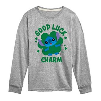 Disney's Lilo & Stitch Boys 8-20 Good Luck Charm Long Sleeve Graphic Tee