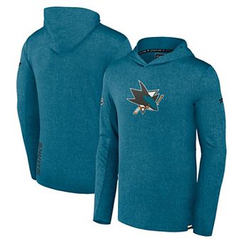 Men's Fanatics Branded Teal San Jose Sharks Authentic Pro Lightweight Pullover Hoodie
