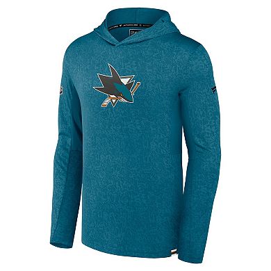 Men's Fanatics Branded Teal San Jose Sharks Authentic Pro Lightweight Pullover Hoodie