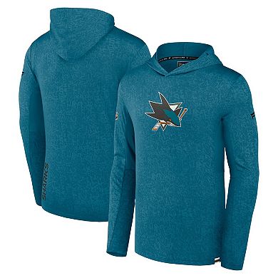 Men's Fanatics Branded Teal San Jose Sharks Authentic Pro Lightweight Pullover Hoodie