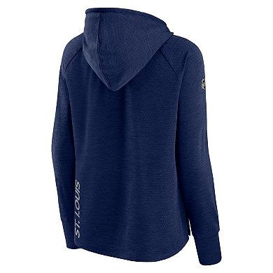 Women's Fanatics Branded  Heather Navy St. Louis Blues Authentic Pro Pullover Hoodie