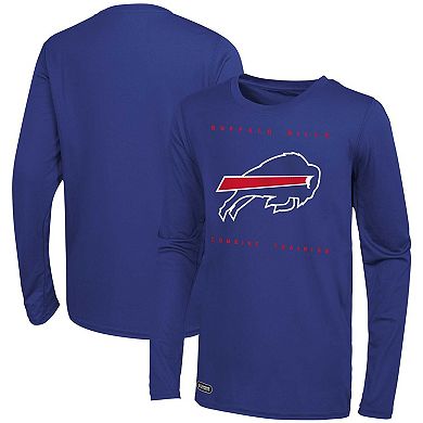 Men's Royal Buffalo Bills Side Drill Long Sleeve T-Shirt