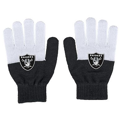 Women's WEAR by Erin Andrews Las Vegas Raiders Color-Block Gloves