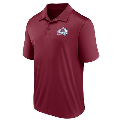 Men's Fanatics Branded Burgundy Colorado Avalanche Left Side Block Polo
