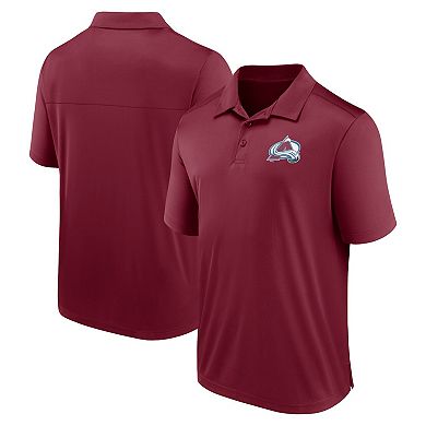 Men's Fanatics Branded Burgundy Colorado Avalanche Left Side Block Polo