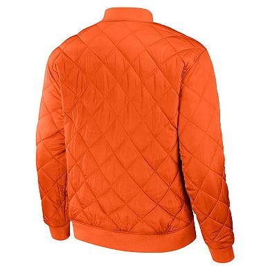 Men's Darius Rucker Collection by Fanatics Black/Orange New York Mets Reversible Full-Zip Bomber Jacket