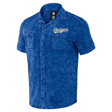 Men's Darius Rucker Collection by Fanatics  Royal Los Angeles Dodgers Denim Team Color Button-Up Shirt