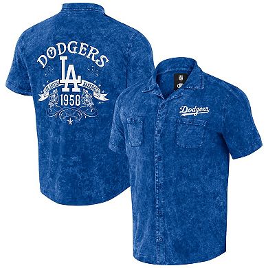 Men's Darius Rucker Collection by Fanatics  Royal Los Angeles Dodgers Denim Team Color Button-Up Shirt