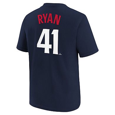 Youth Nike Joe Ryan Navy Minnesota Twins Name & Number T-Shirt