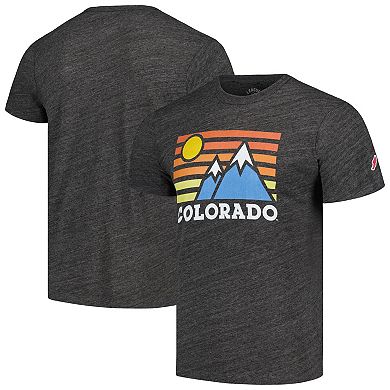 Men's League Collegiate Wear Heather Charcoal Colorado Buffaloes Hyper Local Victory Falls Tri-BlendÂ T-Shirt