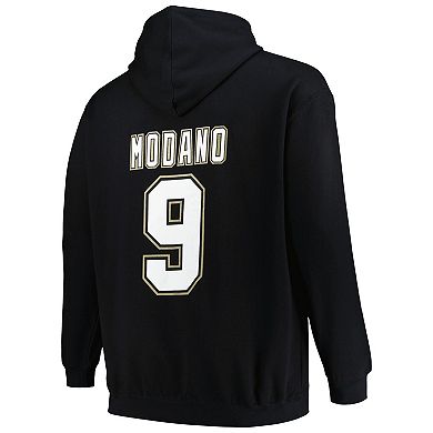 Men's Mitchell & Ness Mike Modano Black Dallas Stars Name & Number Pullover Hoodie