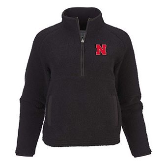 Women's Black Nebraska Huskers Everest Half-Zip Sweatshirt