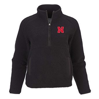 Women's Black Nebraska Huskers Everest Half-Zip Sweatshirt