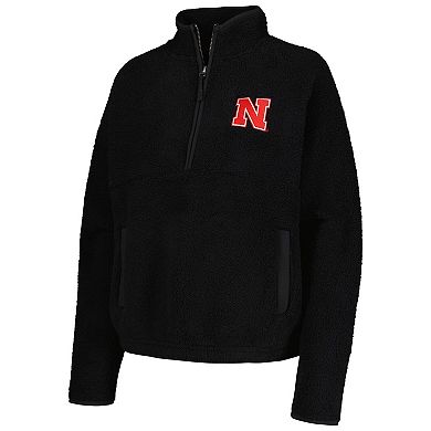 Women's Black Nebraska Huskers Everest Half-Zip Sweatshirt