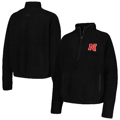 Women's Black Nebraska Huskers Everest Half-Zip Sweatshirt