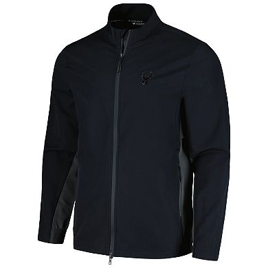 Men's Levelwear  Black Milwaukee Bucks Harrington Full-Zip Jacket