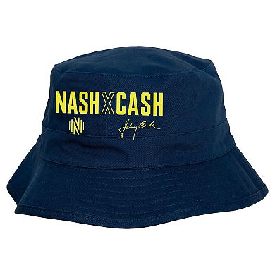 Men's Mitchell & Ness  Navy Nashville SC x Johnny Cash Bucket Hat