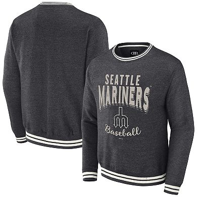 Men's Darius Rucker Collection by Fanatics  Heather Charcoal Seattle Mariners Vintage Pullover Sweatshirt
