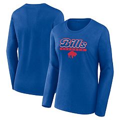 Women's G-III 4Her by Carl Banks Royal Buffalo Bills Post Season Long  Sleeve V-Neck T-Shirt