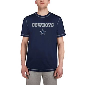 Men's New Era Navy Dallas Cowboys Third Down Puff Print T-Shirt