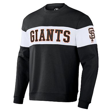 Men's Darius Rucker Collection by Fanatics Black San Francisco Giants Stripe Pullover Sweatshirt