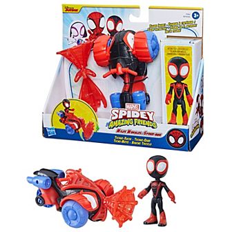 Marvel Spidey & His Amazing Friends Miles Morales: Spider-Man Techno Racer Set by Hasbro