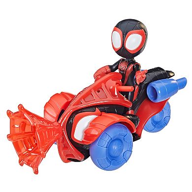 Marvel Spidey & His Amazing Friends Miles Morales: Spider-Man Techno Racer Set by Hasbro