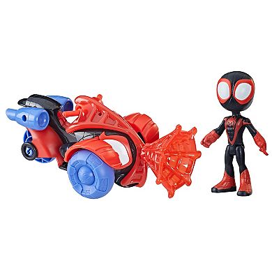 Marvel Spidey & His Amazing Friends Miles Morales: Spider-Man Techno Racer Set by Hasbro