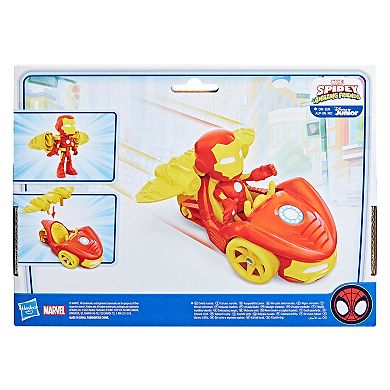 Marvel Spidey and His Amazing Friends Iron Man Racer Set by Hasbro