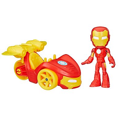 Marvel Spidey and His Amazing Friends Iron Man Racer Set by Hasbro