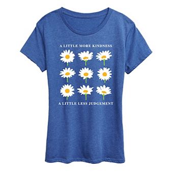 Women's Daisies A Little More Kindness Graphic Tee