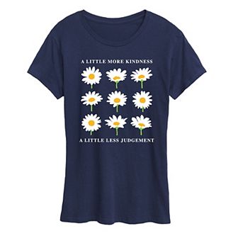 Women's Daisies A Little More Kindness Graphic Tee