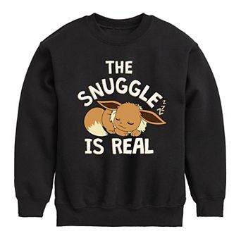 Boys 8-20 Pokemon Eevee The Snuggle Is Real Fleece Sweatshirt