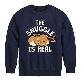 Boys 8-20 Pokemon Eevee The Snuggle Is Real Fleece Sweatshirt