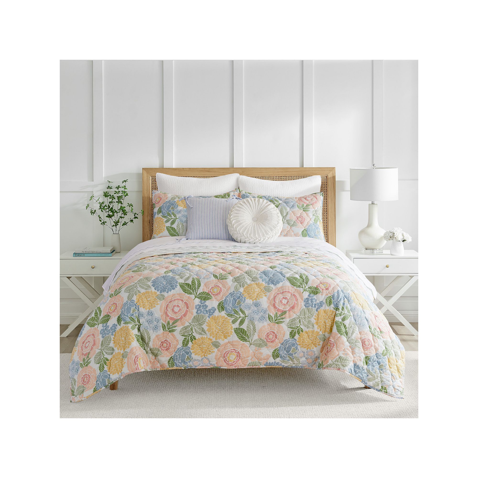 Draper James Cyrie Floral Reversible Quilt Set with Shams, Multi