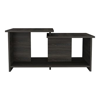 DEPOT E-SHOP Leanna 3 Coffee Table, Lower Open Shelf, Black