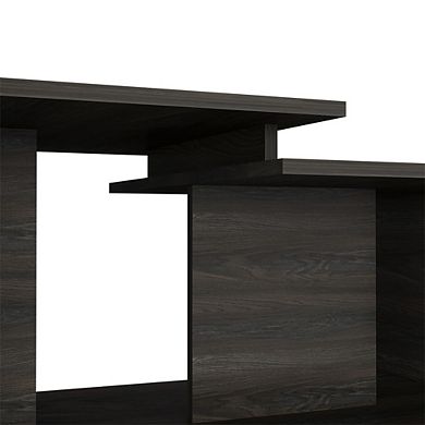 DEPOT E-SHOP Leanna 3 Coffee Table, Lower Open Shelf, Black