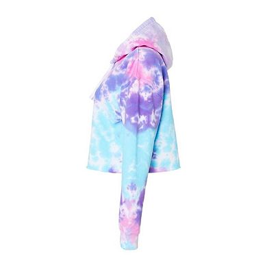 Colortone Women´s Tie-dyed Crop Hooded Sweatshirt