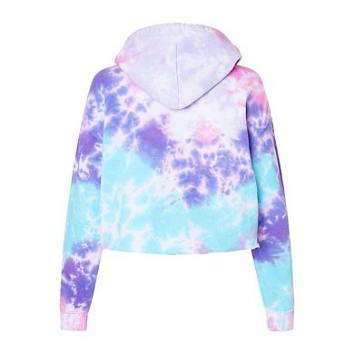 Colortone Women´s Tie-dyed Crop Hooded Sweatshirt