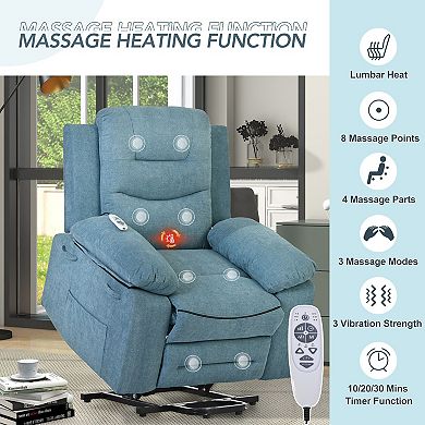Merax Massage Recliner，power Lift Chair For Elderly With Adjustable Massage And Heating Function