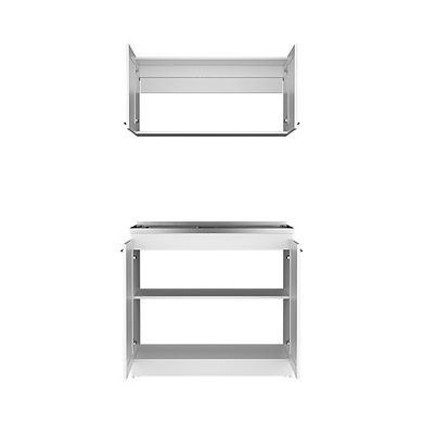 DEPOT E-SHOP Agate Cabinet, Two Parts Set, White