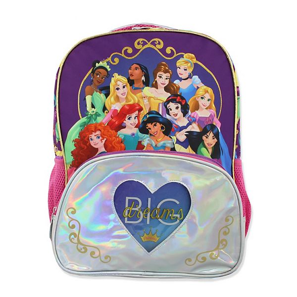 Disney Princess Girl s 16 Inch School Backpack Bag one Size Purple pink