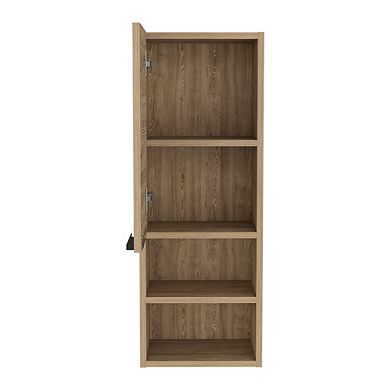 DEPOT E-SHOP Savona Medicine Cabinet, Two Interior Shelves, Natural Oak