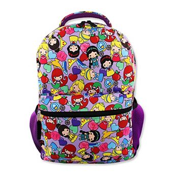 Disney Princess Emoji Girl's 16 Inch School Backpack Bag (one Size, Purple)