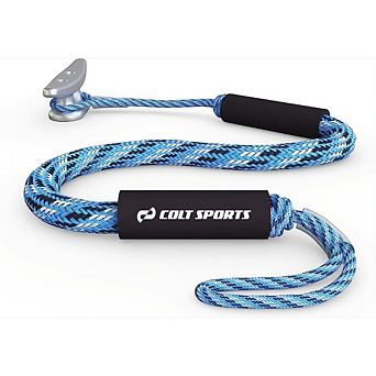 Colt Sports Bungee Dock Lines Mooring Rope For Boats - Blue, White And Black 5 Feet