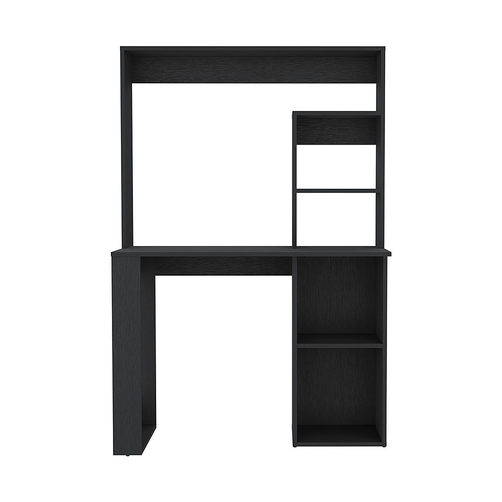 DEPOT E-SHOP Ethel Writing Computer Desk with Storage Shelves and Hutch ...