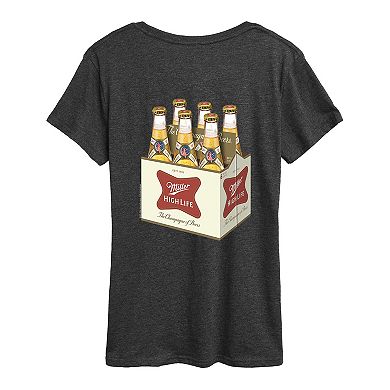 Women's Miller High Life 6 Pack Bottles Graphic Tee