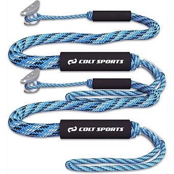 Colt Sports 2 Pack Bungee Dock Lines Mooring Rope For Boats